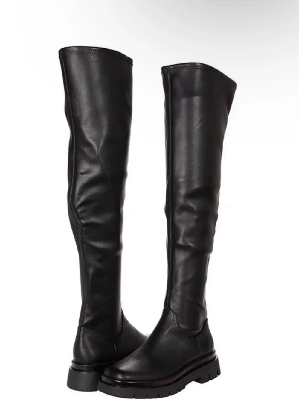 Steve Madden Women's Black Over-the-Knee Chunky Sole Boots